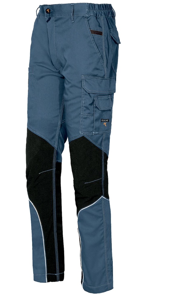 Strečové montérkové nohavice ISSA SLIM FIT 8830B/049 strednemodré